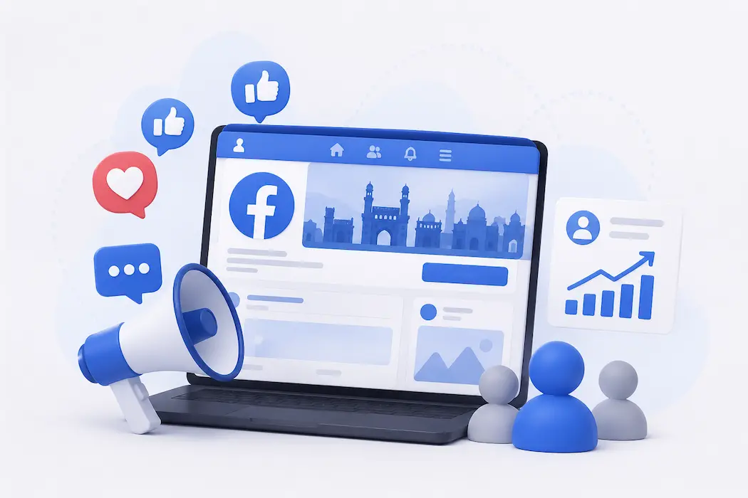 Facebook marketing services in Hyderabad for business promotion social media management and audience growth