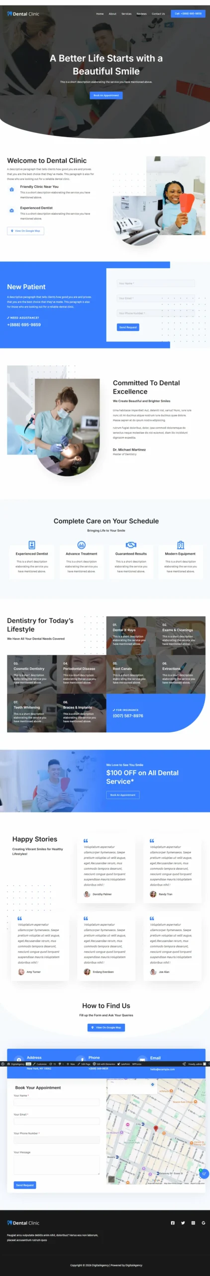 Hospital and clinic website design example with clear service pages by Digital Ruling